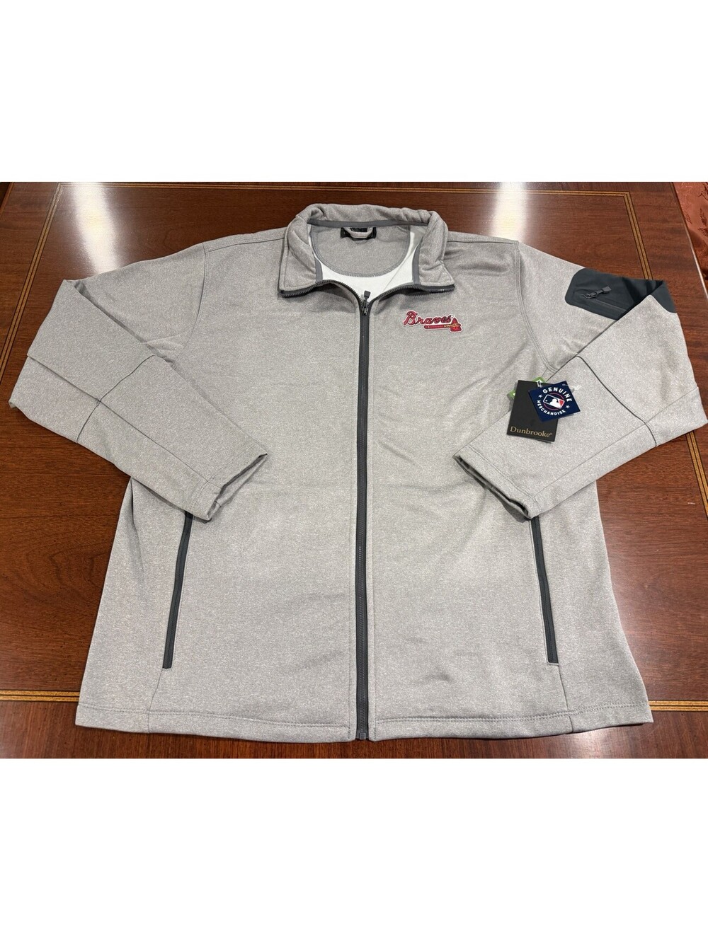 ATL Braves Dunbrooke Freestyle Tech Fleece Full-Zip Jacket Gray Men's Size XL